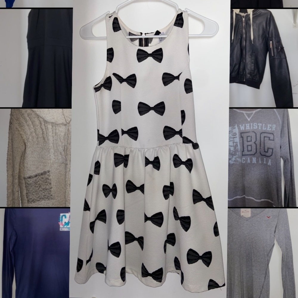 Black and white bow tie dress